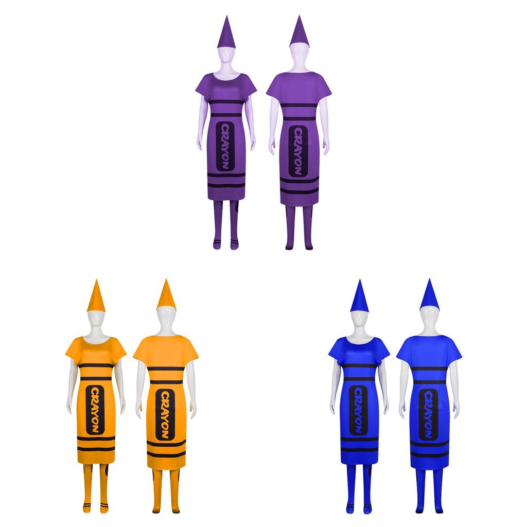 Buntstift Cosplay Kostüm Für Erwachsene Mit Polyesterstoff Für Halloween-Partys