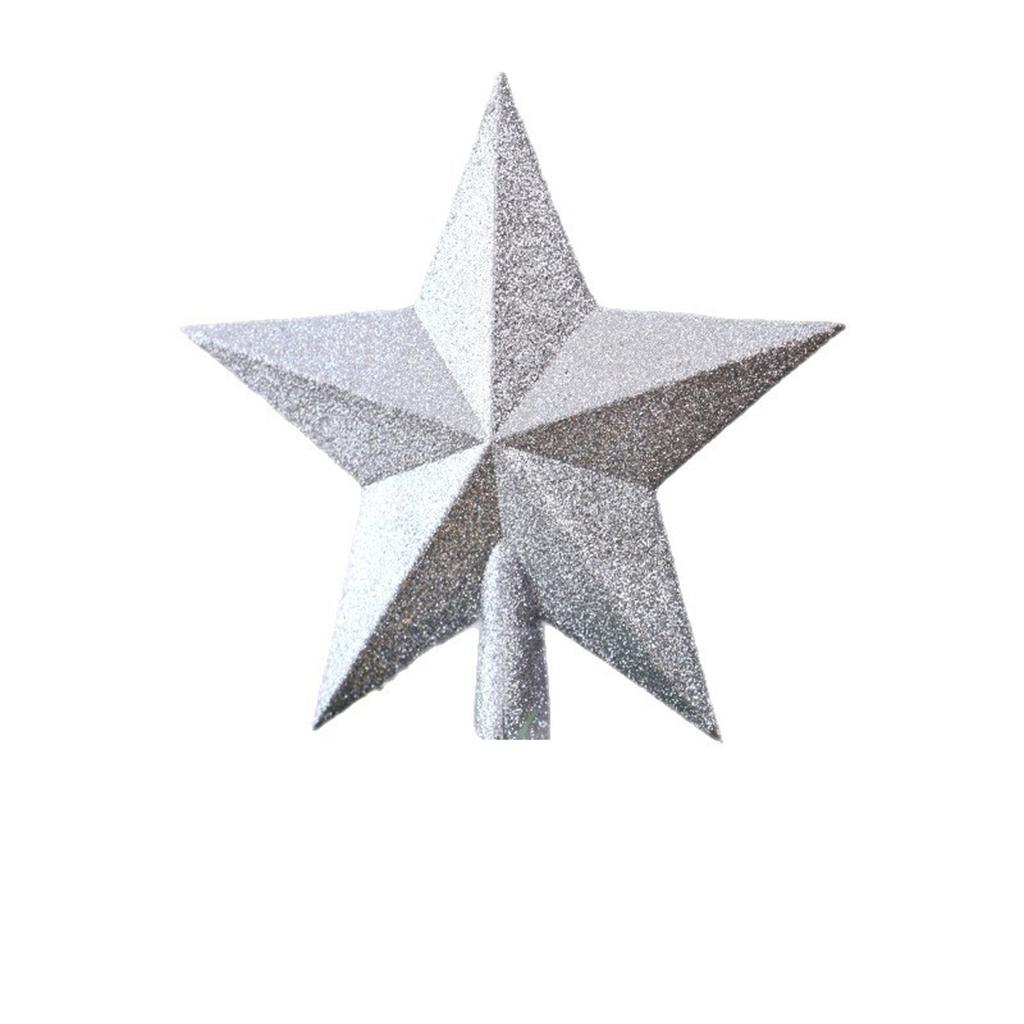 Christmas Decorations, Christmas Tree Top Star, 20CM Glitter Five-pointed Star Accessories