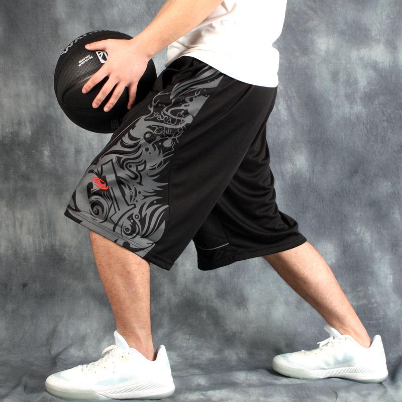 Pantaloni sport Pantaloni scurți de baschet Pantaloni lați pentru bărbați Streetball peste genunchi Buzunar largi Pantaloni de fitness de vară