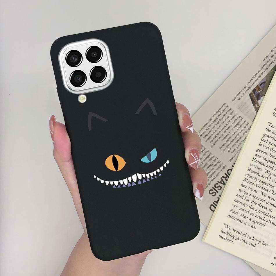 For Samsung Galaxy M33 5G Case Heart Cartoon Silicone Matte Shockproof Phone Cover For SamsungM33 GalaxyM33 M 33 Funda Shell TPU