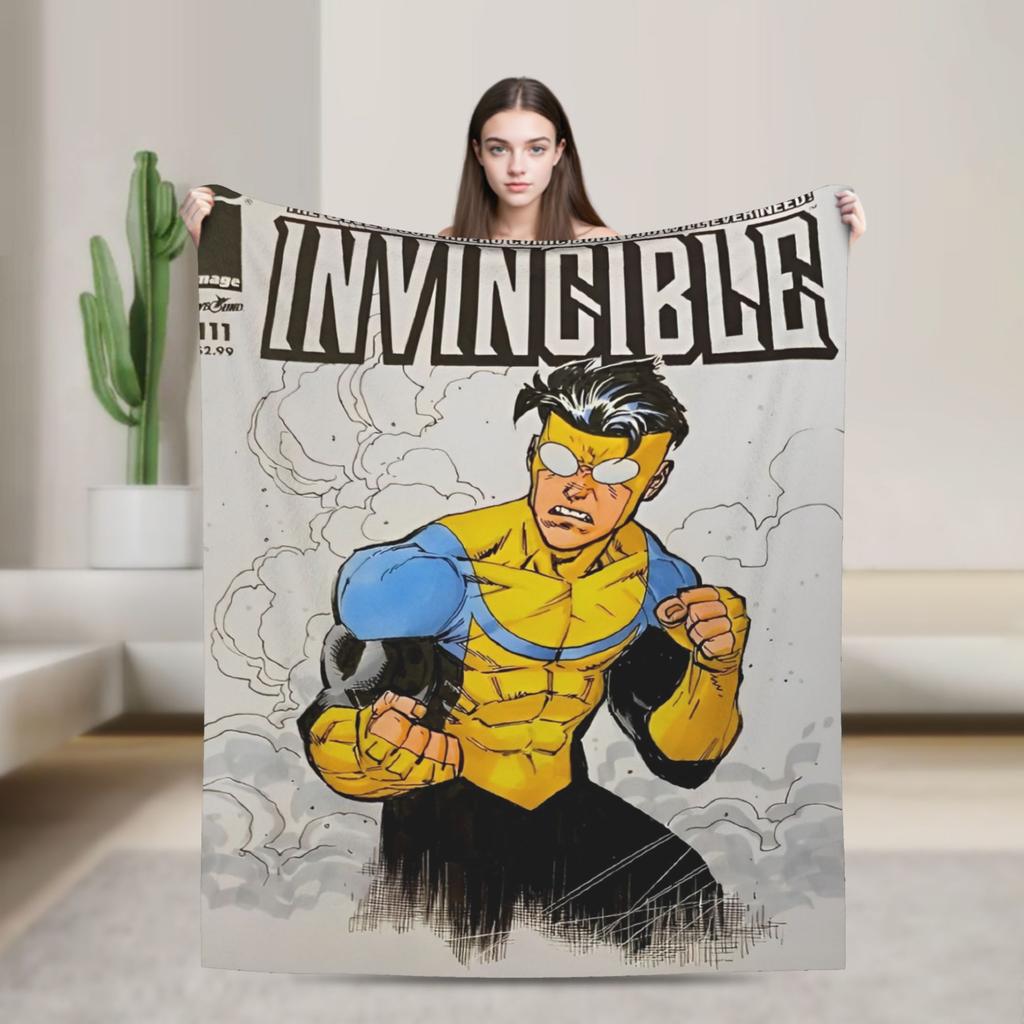 Omni Man Invincible Blankets Velvet Spring Autumn Breathable Super Soft Throw Blanket for Bedding Couch Rug Piece