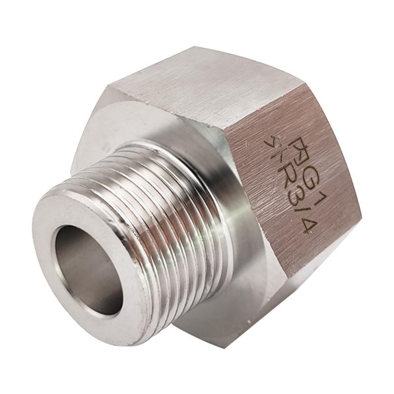 

Female G1 BSP PF to Male R3/4 BSPT Stainless Steel Reducing Adapter