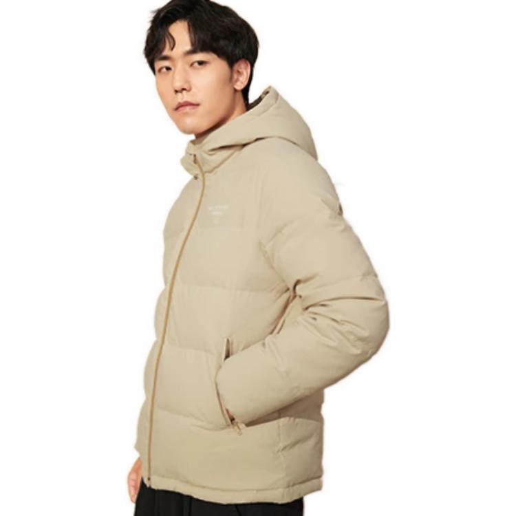 Li Ning Down Jackets Men's Ecru Hooded Thickened Other AYMS145-3