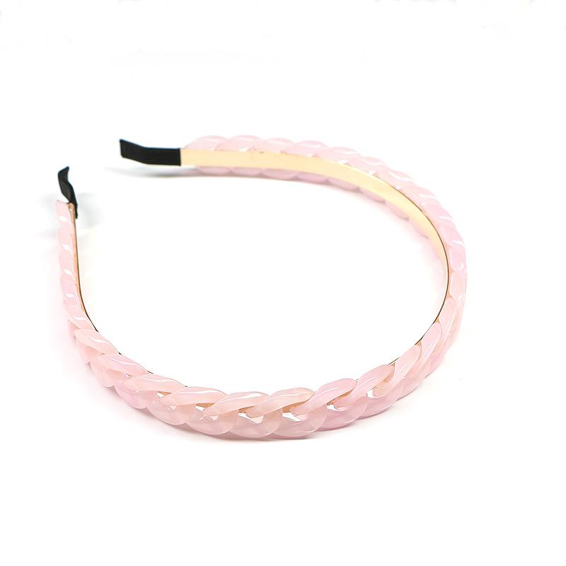 Tie Dye Chain Acetic AcidTwisted Braid Hairband Acrylic Headband  for Women Girls Hair Accessories