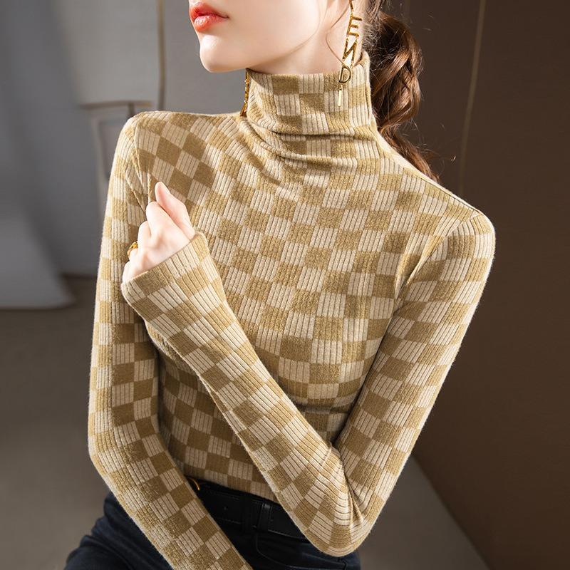 

Водолазка полированная базовая рубашка женская футболка с длинным рукавом с принтом и талией топ полуводолазка элегантный стиль 2XL