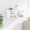 VidaXL Armoire murale avec portes en verre blanc 68,5x37x35 cm 836497