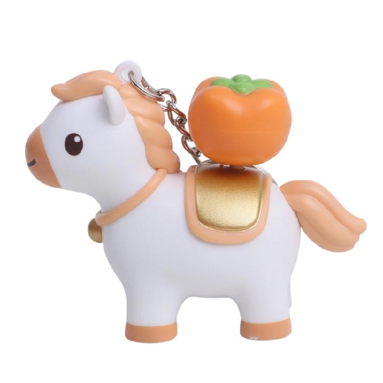 

Multi Color Neighing Horse Keychain Sturdy Plastic Material With Sound Activation Button Compact Size For Keys Backpacks Children помаранчевий