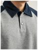Men's Loose-Fit Lapel Patchwork Hoodie Polo Shirt - Edgy Autumn Long-Sleeve Top