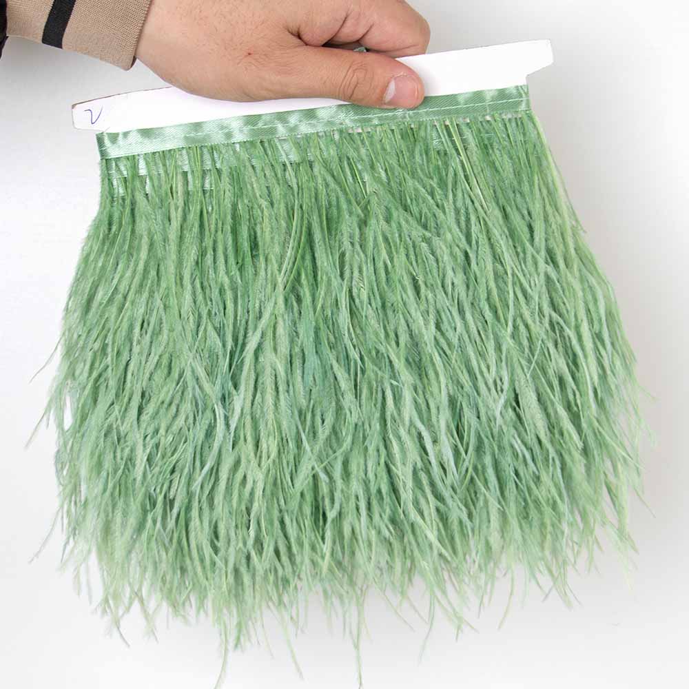 6-22Cm Black Ostrich Feathers Trim 1Meter Fluffy Feather Fringe For Crafts Wedding Party Decoration Ribbon Dress Clothing Sewing