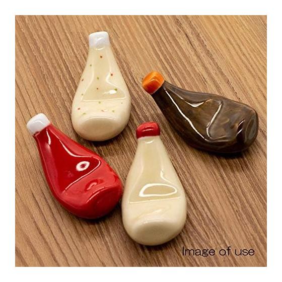 Arita Ware Kitagawa Bisen Kiln Chopstick Rest, Approx. 5x3cm, Ketchup, Made in Japan