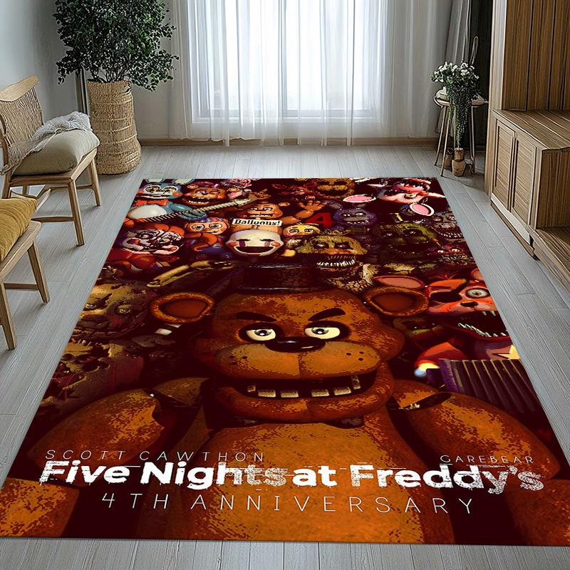 Хоррор Фредди F-FNAF Игры Гостиная Нескользящий Ковер Мягкий Ковер для Спальни Детской Игровой Комнаты Дивана, Домашний Декор Придверный Коврик Подарок 40x60cm