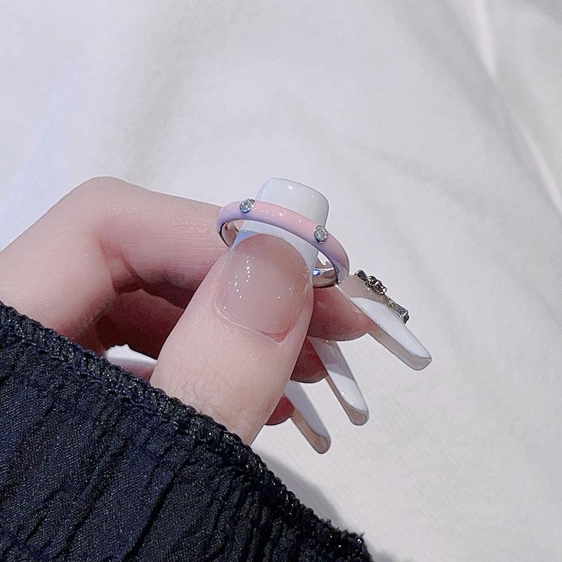Нишевый Дизайн Высококачественное Открытое Кольцо Розовый Цветок Капельный Персонализированное Бабочка Модное Кольцо Женское Adjustable opening