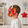 Maschera Realistica Testa di Drago 3D Maschera Carina per Tutto il Viso, Festa di Halloween Bambino Leggera Traspirante Materiale Morbido Costume per Giochi di Ruolo Animale con Squame E