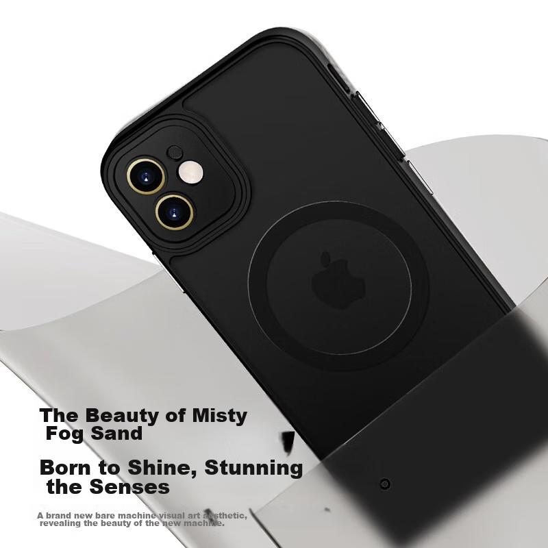 Case for IPhone 11, Apple 11 Protective Cover, Magnetic Wireless Charging, Frosted Anti-Drop, Full Lens Protection, Soft Edge Case, Midnight Black