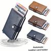 Rfid ID Card Holder Luxury Purse Wallet Men Passport Holder Small Smart Metal Bank Credit Leather Cardholder for Women Card Bag