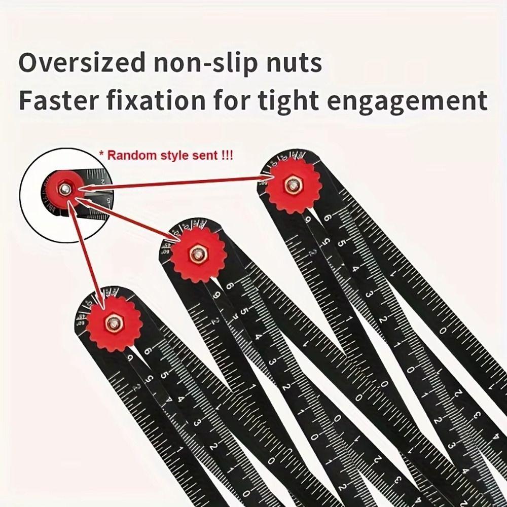 1Pcs 6/9/12 Folds Measuring Ruler Aluminium Alloy Locator Drill Guide  Template Tool