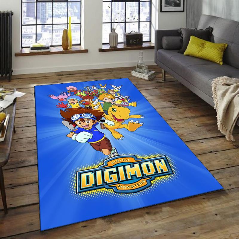 Digimon Design Area Rug - Non-Slip, Soft & Cozy Floor Mat for Living Room, Bedroom, Office - Indoor/Outdoor Decorative Carpet