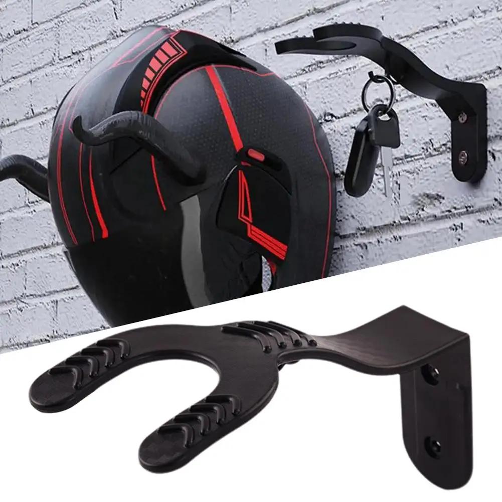 Wall Mounted Helmet Storage Rack No Drill for Motorcycle E Bike