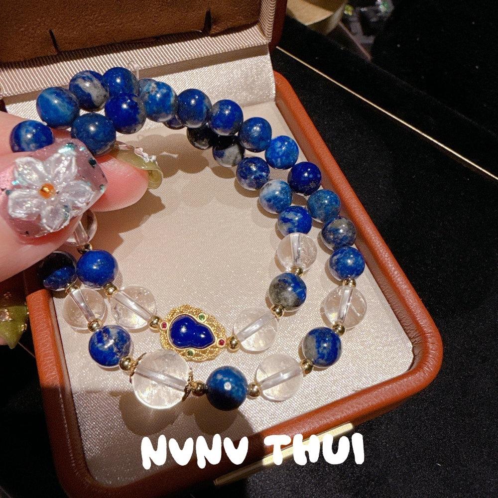 Ancient Flower Silk, Colorful Tiger'S Eye Stone, Gourd Gemstone Bracelet, New Chinese Style, Lapis Lazuli Fulu Flower God Bracelet Stacked And Worn.