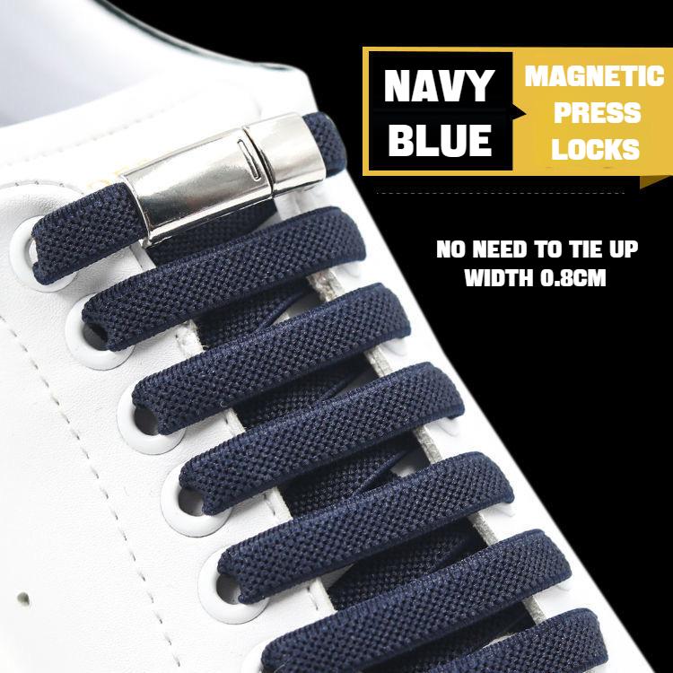 1Pair Magnetic Lock Shoelaces Without Ties Flat Elastic Laces Sneakers Boots No Tie Shoelace Rubber Bands for Shoe Accessories