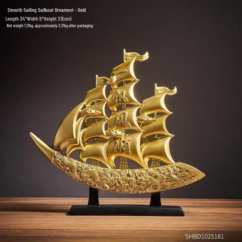 Smooth Sailing Sailboat Ornament - Wine Cabinet Decor, Living Room Entrance, Housewarming & Opening Gift