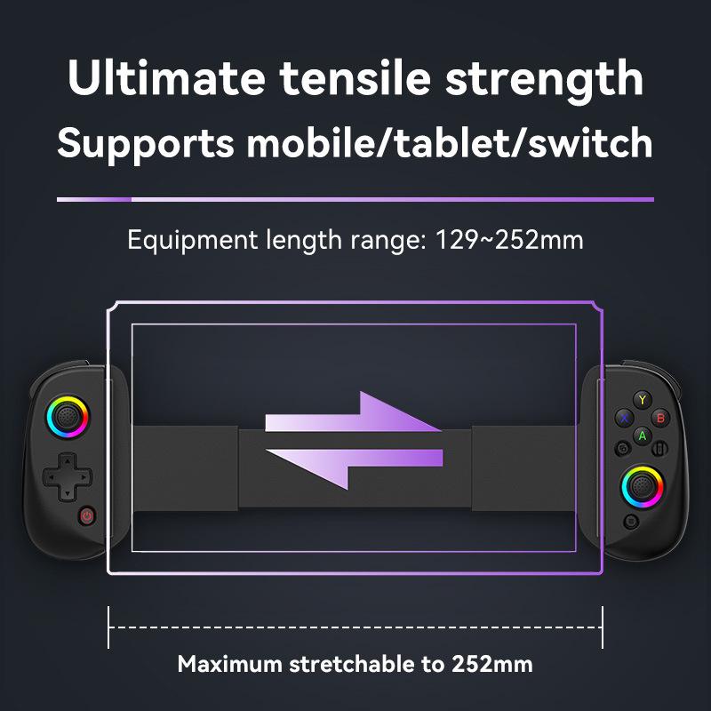 D8 Telescopic Gamepad Controller Joystick Turbo 6-axis Gyro Vibration Wireles Bluetooth 5.2 for Android IOS PS3 PS4 Switch IPad