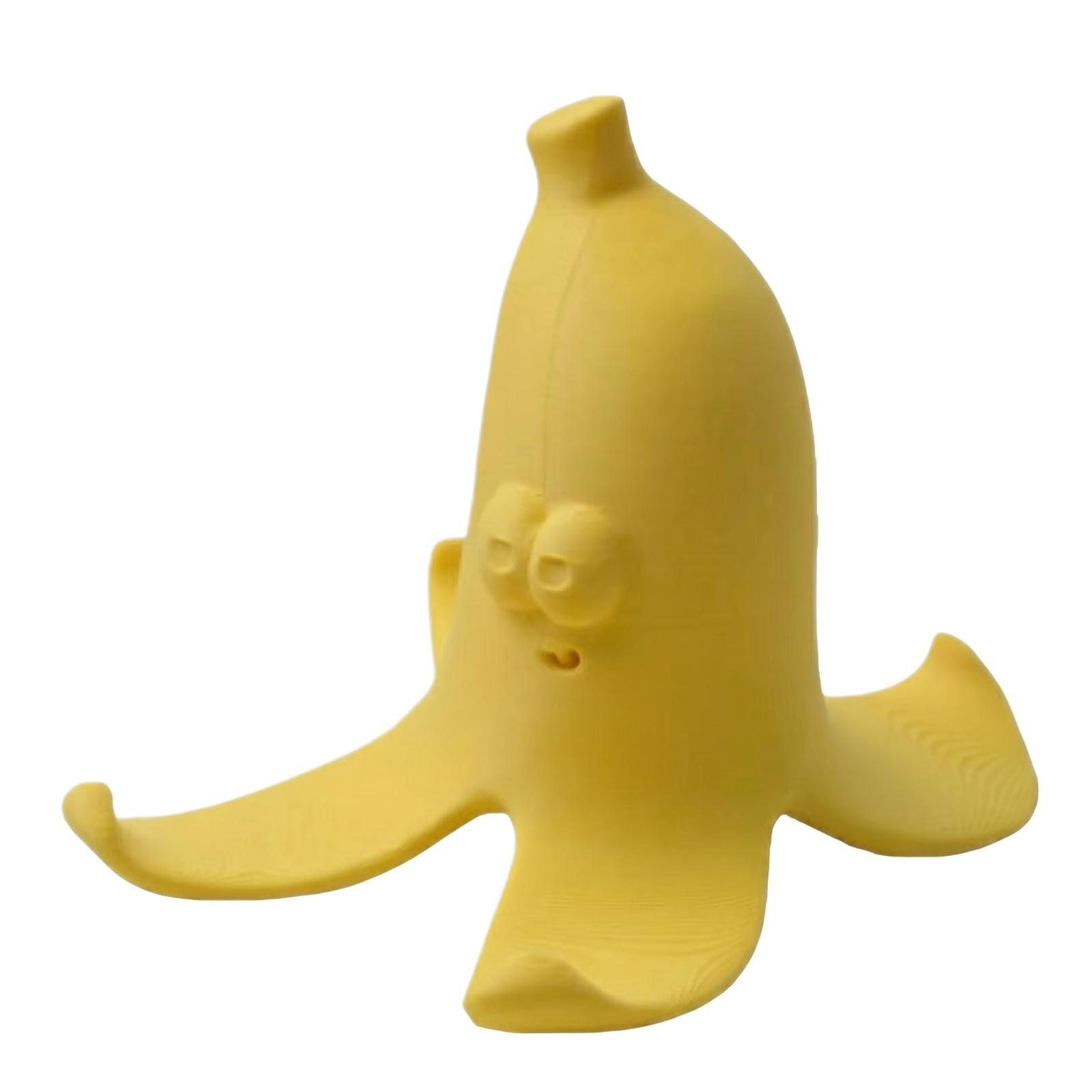 

Creative 3D Printed Banana Phone Holder Desktop Stand Funny Smile Face Decorative Holder for Office Home Desk Organization and Display One Size