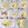 Acrylic Valentine'S Day Party Cake Topper Hearts And Circles Gold Wedding Cupcake Toppers Birthday Gift Dessert Decoration