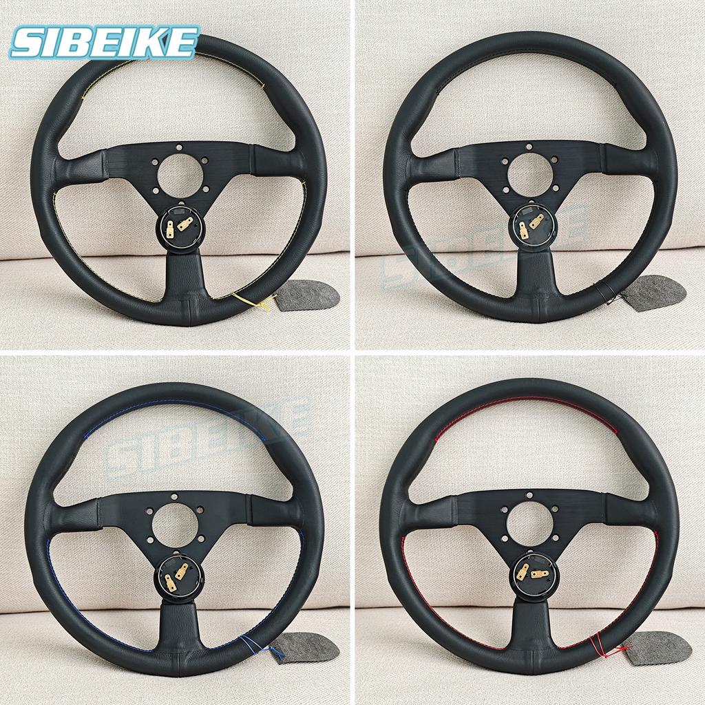 JDM 350mm Montecarlo Tarzı Direksiyon Simidi Evrensel Modifiye Yarış Spor Düz Direksiyon Simidi