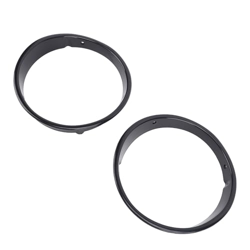 Headlight Bezel Covers, Black Headlight Bezels for Toyota TJ 1997-2006 - Scratch-Free Decorative Headlamp Trim Rings (2pcs)