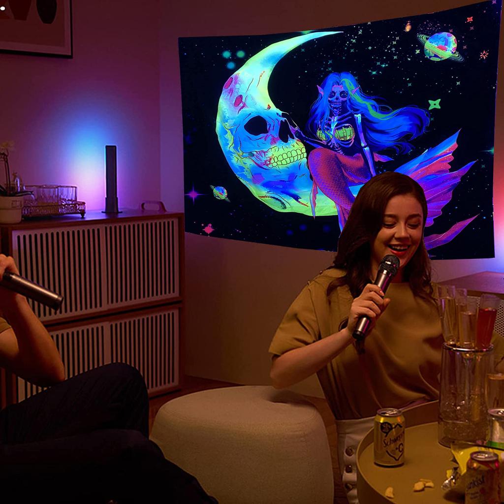 Psychedelic Dreamcatcher Moon Feather Tapestry Hippie Large Bohemian Mandala Tapestries Wall Cloth Carpet Ceiling Room Decor