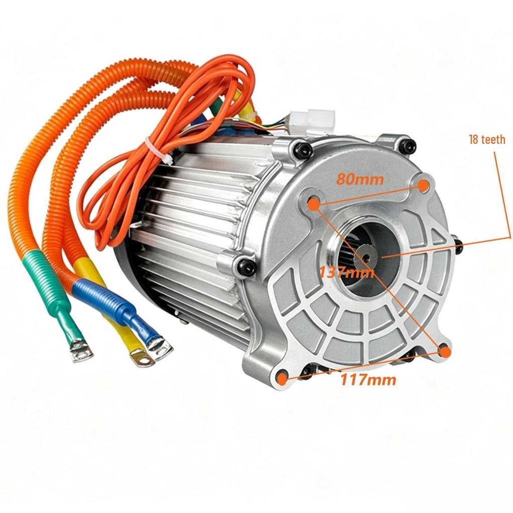 Three-Wheeled Variable Speed Brushless Differential Motor 60V-72V, 1500W-4000W, Four-Hole