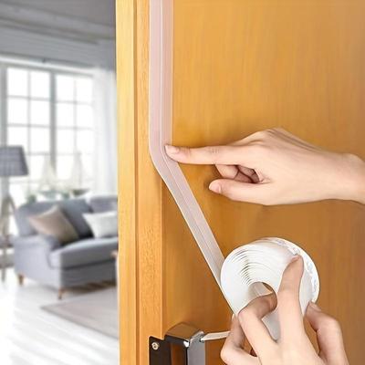 1 Rollo Tira Selladora Autoadhesiva a Prueba de Viento y Polvo para el Fondo de la Puerta Tira Selladora Transparente Tira Selladora para el Fondo de la Puerta
