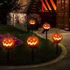 Durable Pumpkin Stake Lights Resin Lanterns Halloween Solar Pumpkin Lanterns Waterproof Ghost Hat Led Lights for Garden for Lawn