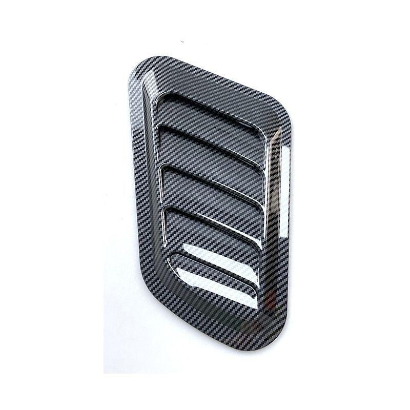 Universal Car Hood Scoop Carbon Fiber Air Intake Vent Cover 2PCS Styling Accessories Exterior Decoration for Easy Install