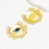 Exaggerated Alloy Diamond Women's Sun Devil Eye Earrings