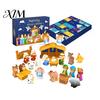 Interactive Christmas Surprise Toy 24 Days Nativity Advent Calendar for Kids, Countdown Decoration Children with Mini Figurines, Holiday