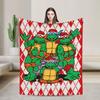 TMNT Game  Blanket Quality Soft  Throw Blanket Autumn Girls Boys Living Room Graphic Bedspread