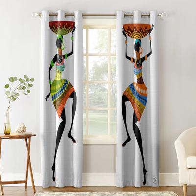 Tende per finestre per donne africane per soggiorno Camera da letto per bambini Tende per trattamento di finestre Tende da cucina