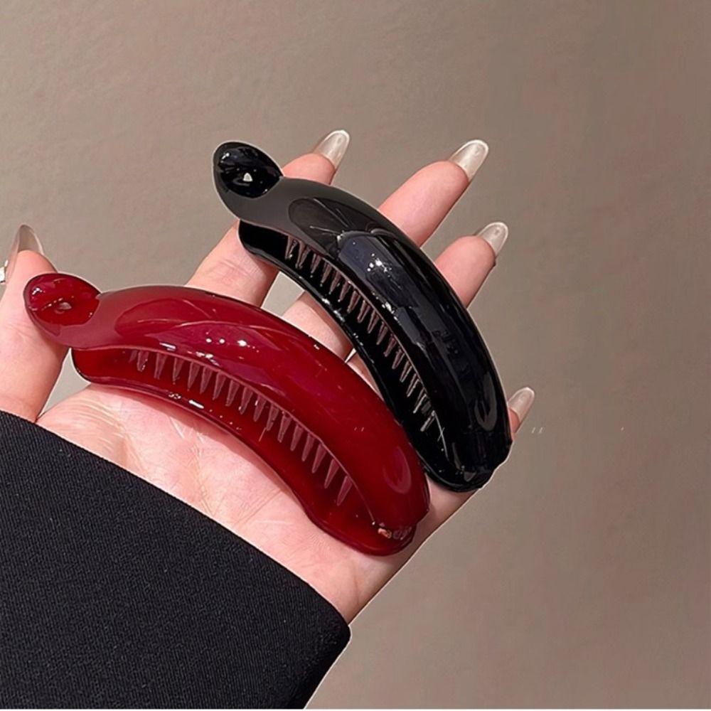 Hairpin Plastic Banana Clip Korean Style Korean Hair Clip Cute Vertical Clip  Girls