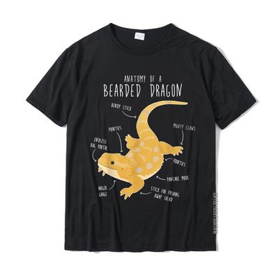 Anatomy Of A Bearded Dragon Funny Pet Reptile Lizard Lover TShirt Cotton Tops Shirt For Adult Cool Tshirts Printing Rife