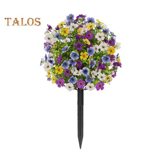 

Искусственный фиолетовый топиарный шар, устойчивый к ультрафиолетовому излучению, фиолетовые цветы, искусственные вечнозеленые растения, цветы, кисть с шипом для земли для наружного внутреннего садового декора 1pc C