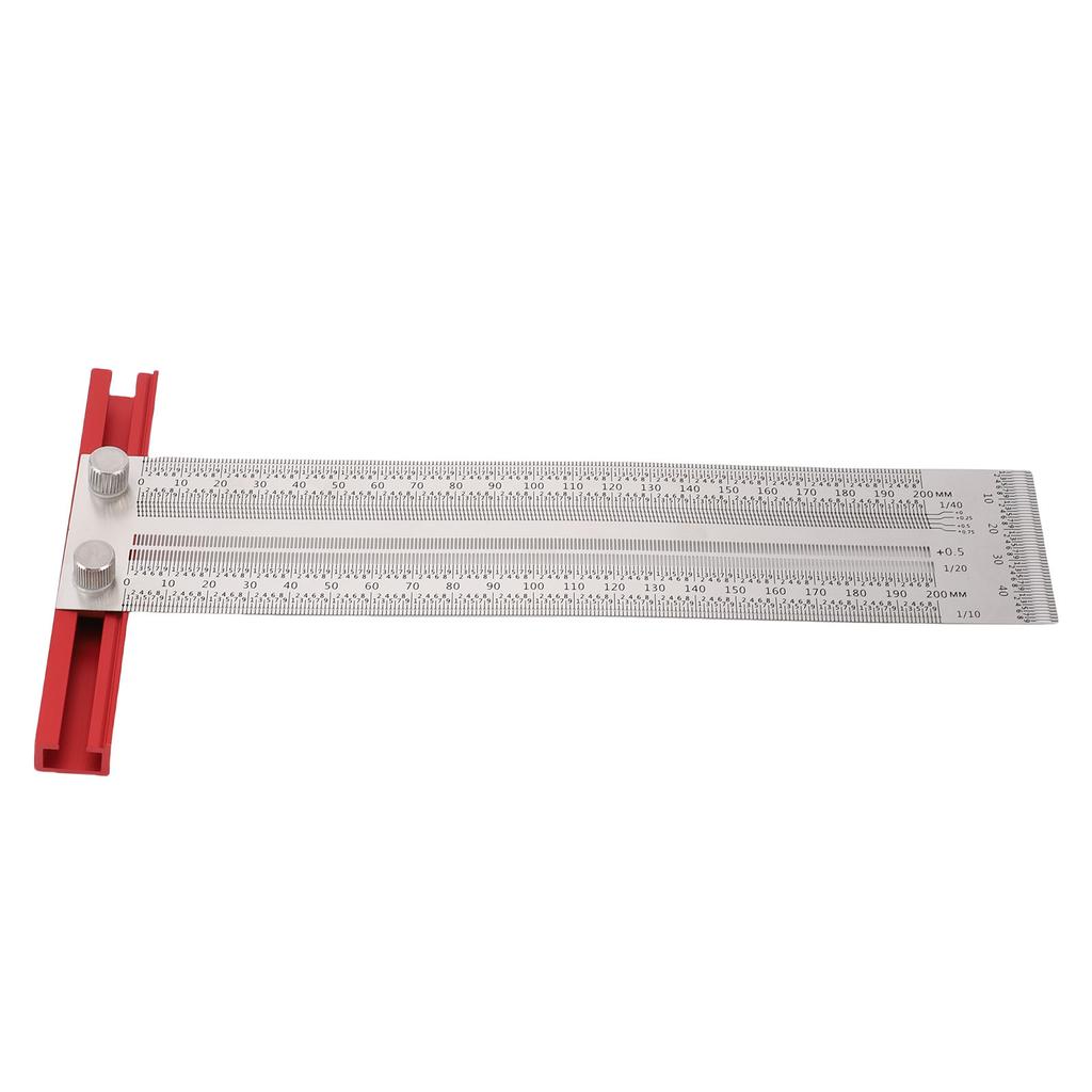 Marking T Ruler Stainless Steel Carpenter Hole Measuring Position Scribing Tool 200mm