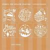 Christmas Stencils For Crafts Reusable Christmas Tree Stencil Hollow Drawing Stencils Educational Holiday Stencils Christmas