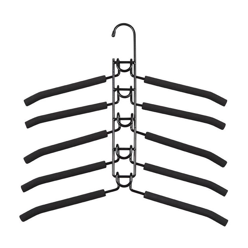 

Многоярусная металлическая вешалка для одежды Дерево-вешалка для блузок Нескользящие вешалки с поролоновой прокладкой для свитеров и рубашек Экономичная вешалка-органайзер для шкафа
