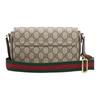 Gucci Ophidia Podwójne G Logo Zapięcie na zatrzask Płótno i Skóra Mini Torba na Ramię Damska torba na ramię Brązowy 764961-96IWG-8745