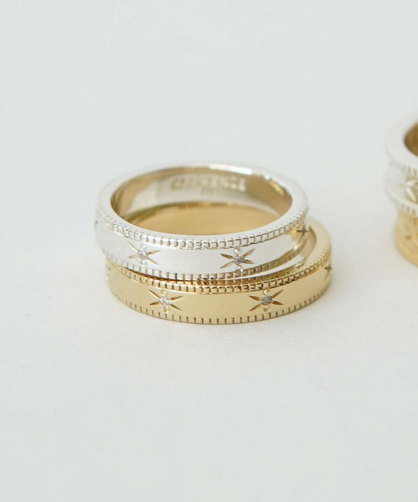 Clemence Jewelry Fleur Carving Ring 01_Silver