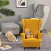 Elastic Kids Wing Chair Cove Polar Fleece Spandex Children Wingback Armchair Covers Single Sofa Slipcovers Furniture Protector