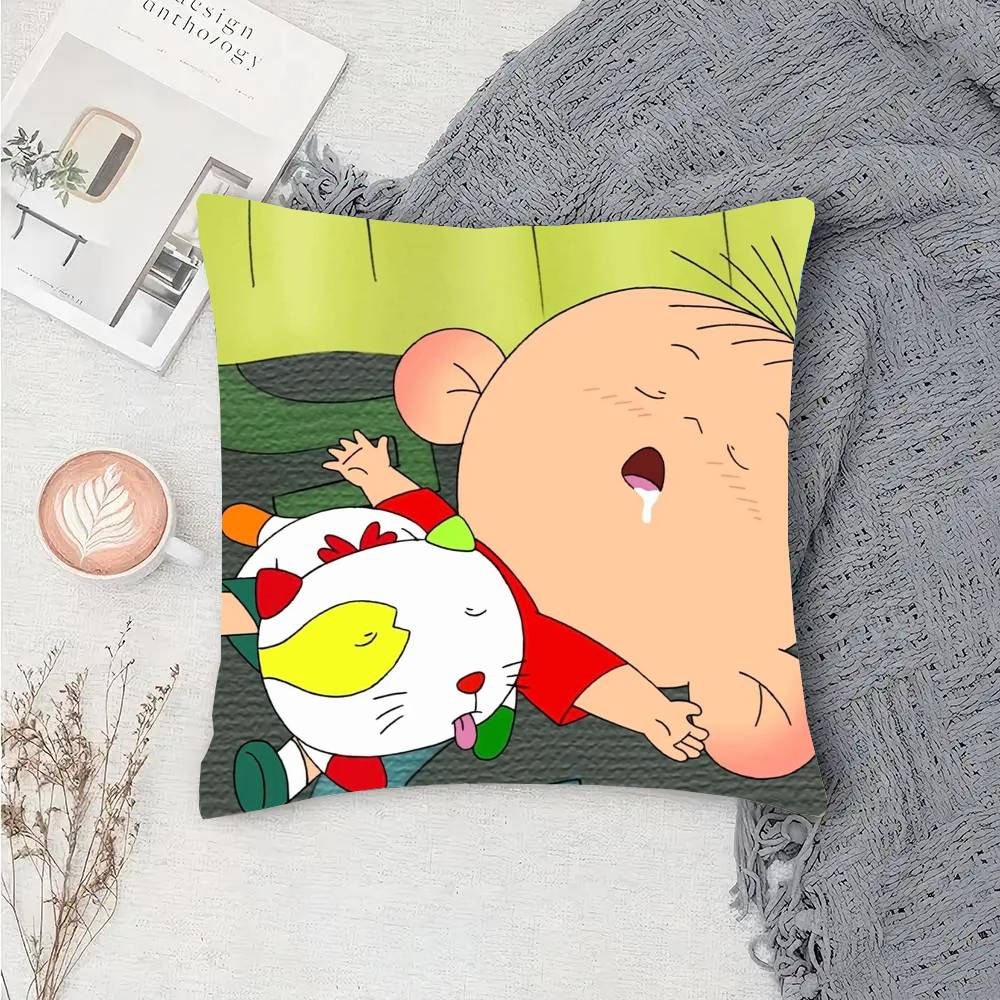 BIG EAR TUTU Cartoon Animation Pillow Case Fashion Square Pillowcase Bedroom Sofa Room Ins Decoration Leisure