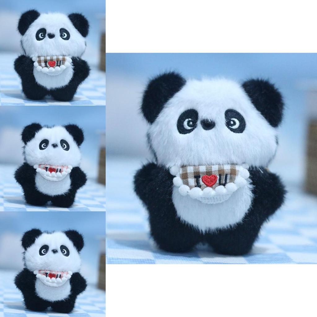 Adorable Cute Panda Plush Toy Keychain Lovely Animal Pendant Soft Cuddly Doll